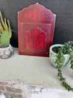 Marokkaans handbeschilderd houten luik spiegel, Gebruikt, Ophalen of Verzenden, https://verburgtvintage.nl/#contact, Schipluidenlaan 20 5035KJ Tilburg