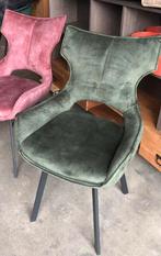 Nieuwe velvet stoel met stalen onderstel - Laatste!, Huis en Inrichting, Stoelen, Ophalen, ., Overige kleuren, .