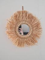 Ronde spiegel raffia bali ibiza wandspiegel zeegras, Minder dan 50 cm, Rond, Ophalen of Verzenden, Zo goed als nieuw