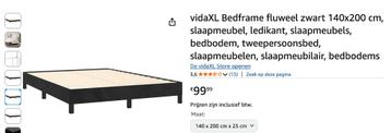 Twijfelaar Vida XL bedframe met lattenboden 140 x 200