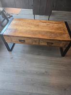 Salontafel Mangohout met Metalen Onderstel, Huis en Inrichting, Tafels | Salontafels, Ophalen, 100 tot 150 cm, 50 tot 100 cm, Zo goed als nieuw