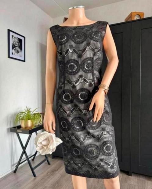STEPS jurk maat 36 - zwart - wit - kant - katoen, Kleding | Dames, Jurken, Zo goed als nieuw, Maat 36 (S), Zwart, Knielengte, Ophalen of Verzenden