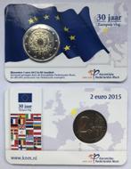 2015 COINCARD 2 EURO 30 JAAR EUROPESE VLAG *BU*, Ophalen of Verzenden, Euro's, Losse munt