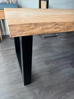 Mooie Eetkamer Tafel - Hout & Metaal, Huis en Inrichting, Tafels | Eettafels, Ophalen, Gebruikt, 100 tot 150 cm, 200 cm of meer