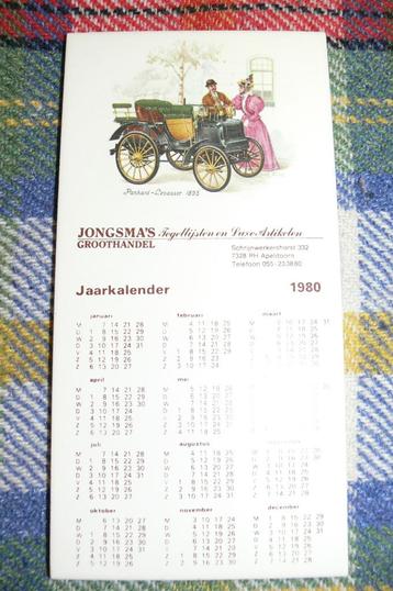 Jongsma Apeldoorn met Panhard-Levassor sier tegel kalender  beschikbaar voor biedingen