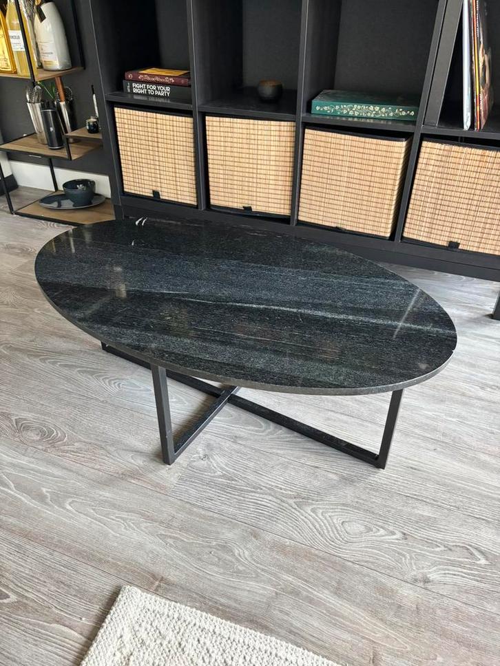 Salontafel Ovaal Marmer, Huis en Inrichting, Tafels | Salontafels, Zo goed als nieuw, Minder dan 50 cm, 50 tot 100 cm, 100 tot 150 cm