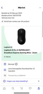 Logitech G Pro X SUPERLIGHT, Computers en Software, Muizen, Ophalen of Verzenden, Gebruikt