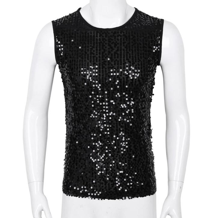 Zwart heren glitter hemd mannen shirt top festival glimmend, Kleding | Heren, Carnavalskleding en Feestkleding, Nieuw, Kleding