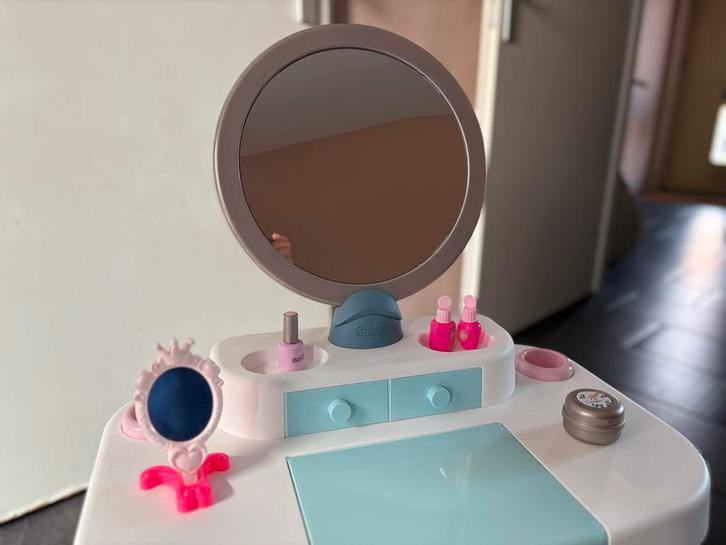 Smoby Make-up Kaptafel met Stoeltje, Kinderen en Baby's, Speelgoed | Speelkeukens, Gebruikt, Kunststof, Ophalen