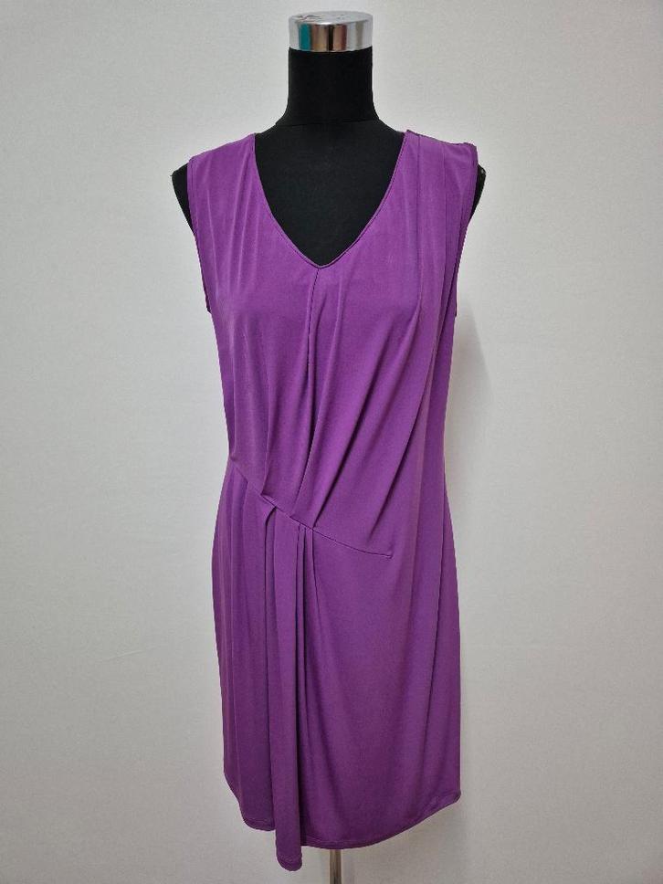J384 - Paarse Steps jurk maat L (1), Kleding | Dames, Jurken, Zo goed als nieuw, Maat 38/40 (M), Paars, Ophalen of Verzenden