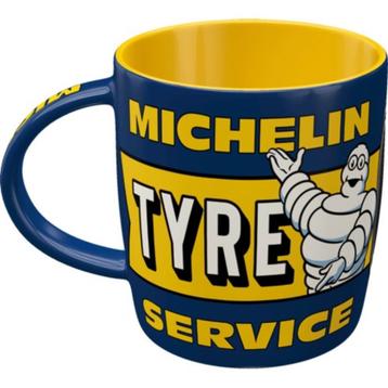 Michelin Tyre service logo blauw reclame mok koffie beker  beschikbaar voor biedingen