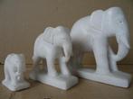 Beeld olifant beeldje olifant albast of marmer Thailand set, Verzamelen, Beelden en Beeldjes, Ophalen of Verzenden, Zo goed als nieuw