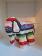 Anne Claire perit kleurrijk gehaakt olifantje, knuffeltje, Kinderen en Baby's, Vintage, Overige typen, Ophalen of Verzenden, Zo goed als nieuw