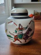 Antieke Chinese Gemberpot met Krijgers, Ophalen of Verzenden