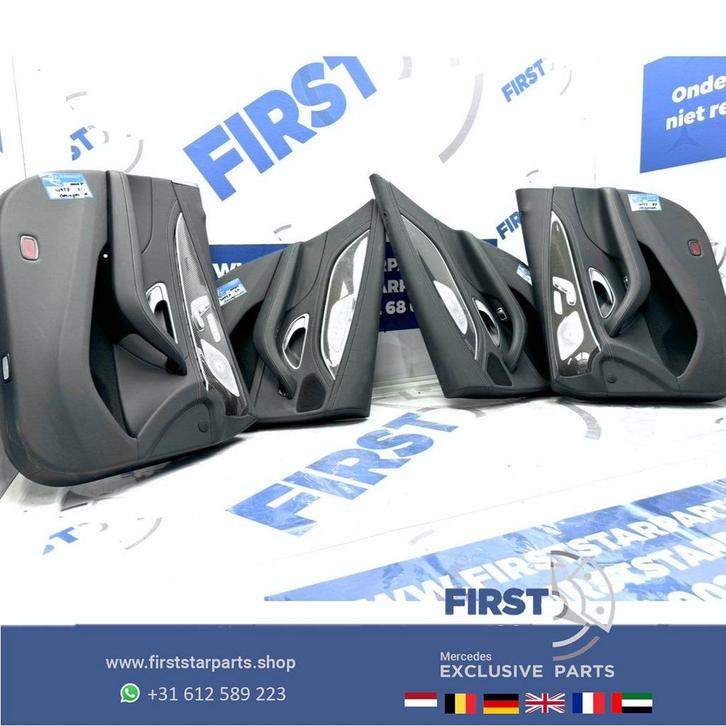 W257 C257 CLS KLASSE CARBON DEURPANEEL SET INTERIEUR LRVA PO, Auto-onderdelen, Interieur en Bekleding, Mercedes-Benz, Gebruikt