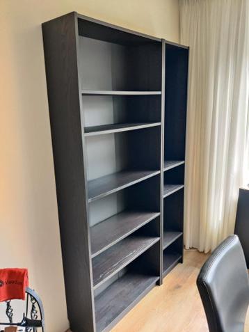 2 stuks Billy boekenkasten zwart 80x28x202 en 40x28x202 - afbeelding 2