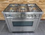 Luxe Boretti Fornuis 90cm rvs + rvs 5 pitten 1 grote oven, Niet ingevuld, 60 cm of meer, Niet ingevuld, Ophalen of Verzenden