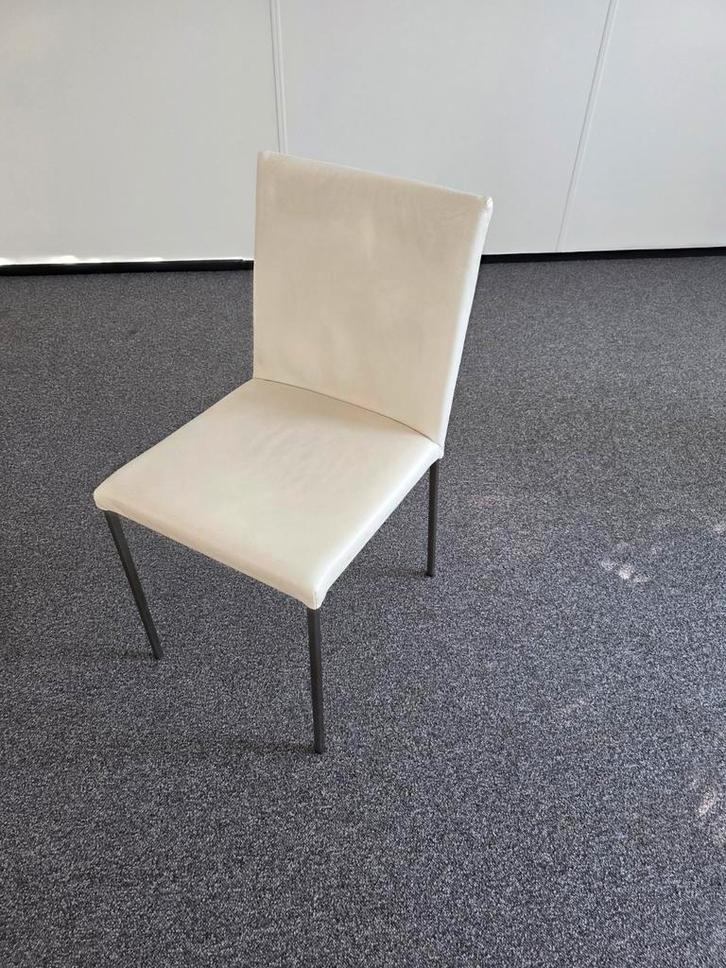 Jess Eetkamerstoelen - Set van 4, Huis en Inrichting, Stoelen, Gebruikt, Vier, Kunststof, Metaal, Wit, Ophalen of Verzenden