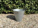 Zinken emmer, Tuin en Terras, Bloembakken en Plantenbakken, Ophalen, Gebruikt, Minder dan 30 cm, Minder dan 60 cm