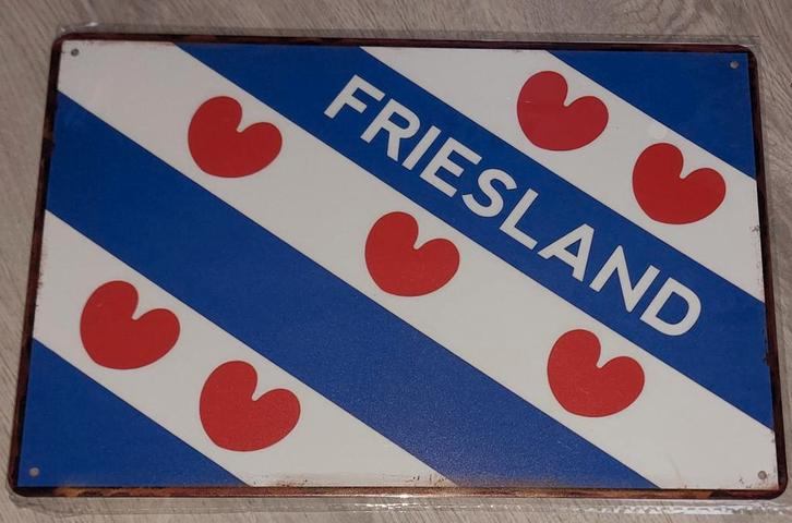 Nieuw Mancave Bord - Friesland Vlag - 20x30cm, Huis en Inrichting, Woonaccessoires | Wanddecoraties, Nieuw, Ophalen of Verzenden