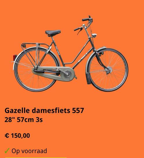 Gazelle damesfiets 557, Fietsen en Brommers, Fietsen | Dames | Damesfietsen, Zo goed als nieuw, Gazelle, 56 cm of meer, Ophalen
