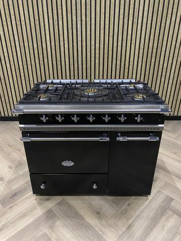 Luxe lacanche Zwart/Blinkend Chroom 100cm Gas + Warmhoudkast beschikbaar voor biedingen