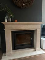 Marmer schouw (let op, zonder kachel), Ophalen, Zo goed als nieuw, Vrijstaande haard, Elektrische haard