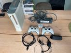Xbox 360 met spellen en mini keyboard en koptelefoon, Gebruikt, Met 2 controllers, Ophalen of Verzenden, Met games