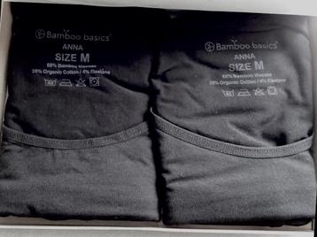 Nieuwe BAMBOO BASICS Ladies 2 Tops ANNA Zwart M beschikbaar voor biedingen