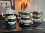 Royal Satsuma handbeschilderd achthoekig servies., Antiek en Kunst, Ophalen of Verzenden