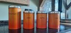 Voorraadbussen keuken  oranje vintage, Ophalen of Verzenden, Gebruikt