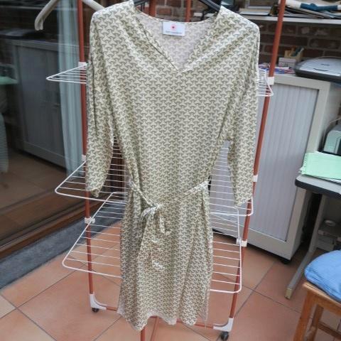 Kleedje zijde print lint Herzen's Angelegenheit mt 36 (38-40, Kleding | Dames, Jurken, Nieuw, Maat 38/40 (M), Groen, Knielengte