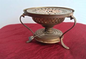 Koperen theelicht / oliekomfoor. Art Deco. 1925 - 1935. beschikbaar voor biedingen