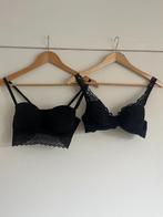 H&M 2x beha bh 75C 75 C zwart & donker blauw balconette, H&M, Verzenden, Zwart, BH