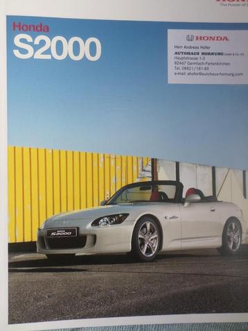 Honda S2000 S2K 2007 2008 Brochure beschikbaar voor biedingen