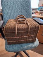 brocante rieten perronmand - mandje, Ophalen