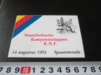 sticker Spaarnwoude 1993 K.N.F. Noord Hollandse Kampioensch*, Ophalen, Zo goed als nieuw