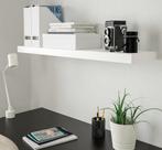 2 Witte wandplank 110x26 cm, Zo goed als nieuw, Minder dan 100 cm, Hout, Ophalen