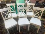 6 IKEA eetkamerstoelen - gratis ophalen, Huis en Inrichting, Stoelen, Ophalen, Gebruikt, Wit, Vijf, Zes of meer stoelen