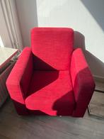 Rode Fauteuil Stoel - Comfortabel en Stijlvol, Gebruikt, Minder dan 75 cm, Ophalen of Verzenden, Stof