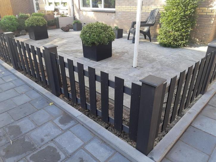 Tuinhekken van houtcomposiet (kunststof) Onderhoudsarm, Tuin en Terras, Tuinhekken en Hekwerk, Nieuw, Tuinhek, Kunststof, Met poort