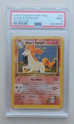 Blaine's Rapidash 1st Edition,PSA 9, Gym Challenge., Ophalen of Verzenden, Nieuw, Losse kaart