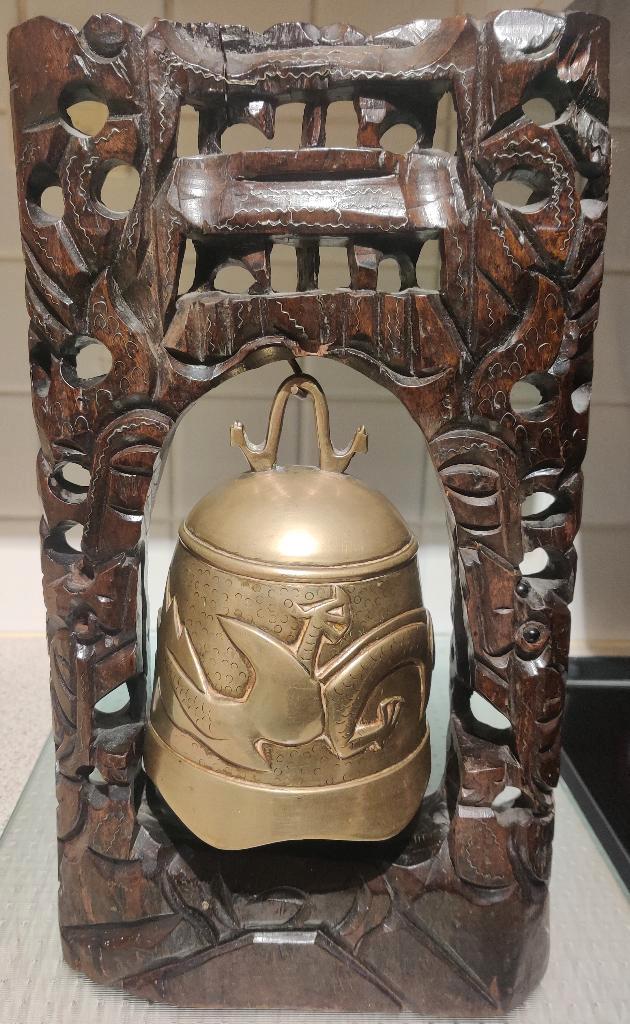 Vintage Tibetaanse Dragon tempelbel, Antiek en Kunst, Kunst | Niet-Westerse kunst, Ophalen