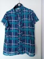 KAST OPRUIMING blouse blauw/groen geblokt maat XXl, Blauw, Maat 42/44 (L), Ophalen of Verzenden, Zo goed als nieuw