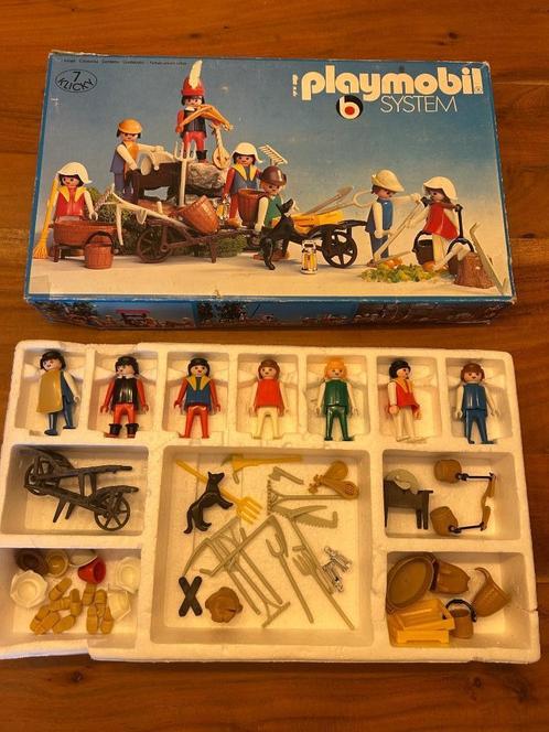 Playmobil 7 Klicky 3411 middeleeuwse boeren, Kinderen en Baby's, Speelgoed | Playmobil, Gebruikt, Complete set, Ophalen of Verzenden