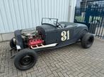 Ford Model A Hotrod Roadster Flathead v8, Auto's, Achterwielaandrijving, Zwart, Cabriolet, Leder