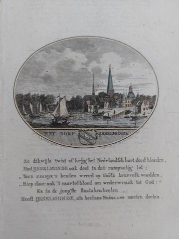 38 / Ijsselmond en Rotterdam Gravure 18e eeuw Ollefen Bakker beschikbaar voor biedingen