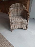 Twee Rotan rieten stoelen., Huis en Inrichting, Stoelen, Ophalen, Gebruikt, Twee, Bruin