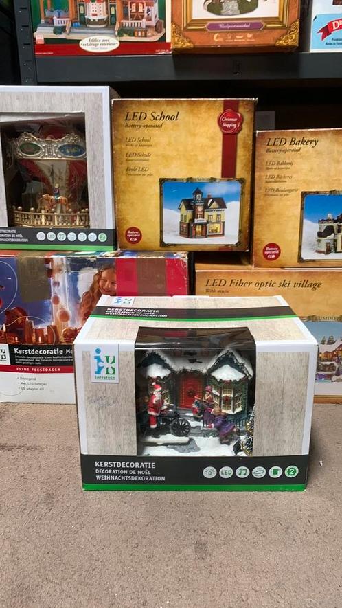Leuke set intratuin/lumineo kersthuisjes, Diversen, Kerst, Zo goed als nieuw, Ophalen of Verzenden