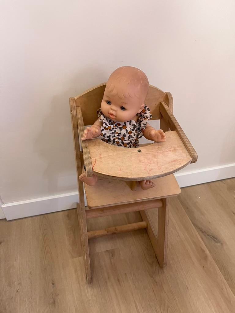 Houten eetstoel voor pop, Kinderen en Baby's, Speelgoed | Poppen, Ophalen, Gebruikt